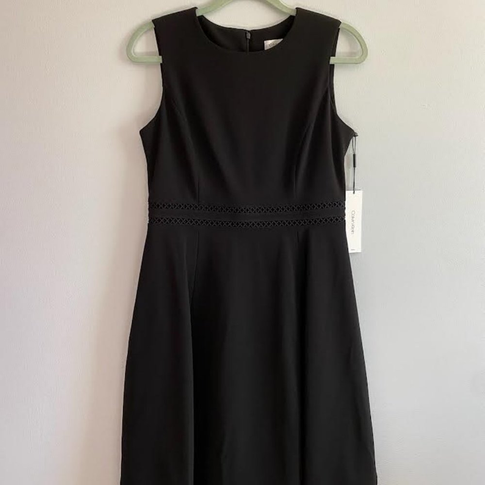 NWT Calvin Klein Black Cocktail Dress Size 8